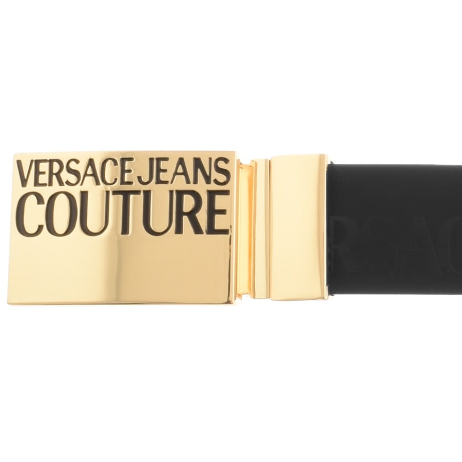 Alternative Image for ProductVersace Jeans Couture Leather Logo Belt Black3